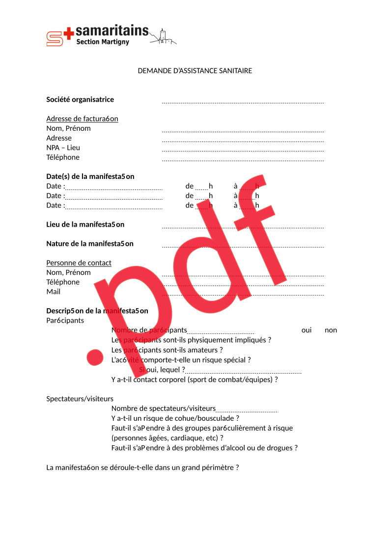 Formulaire de demande de poste